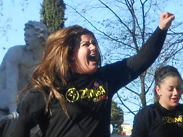 Zumba en plein air pour le téléthon- Nathalie au telethon lunel avec Viva SantéMotion